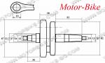 КОЛЯНОВ ВАЛ ЗА ПИАДЖО VESPA 125 / ET3 125 PK/PKS - RMS RACING-3